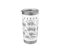 Dispositivo balístico antiguo medieval de Canon, divertido diseño vintage Vaso térmico de acero inoxidable de doble pared