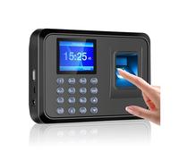 Dispositivo biométrico de reconocimiento de contraseña de huella digital, máquina de asistencia, grabadora de reloj de tiempo de registro de empleado, pantalla LCD de 2,4"