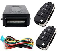 Dispositivo de Alarma antirrobo para automóvil, Riloer 60-100 Metros Alarma remota localizada, con Caja de Control + 2 Controles remotos de Cierre centralizado para automóvil de Repuesto