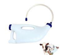 Dispositivo de alimentación de leche para terneros - Dispensador de manguera de bebedero de 4 L - Botella vertical para cría - para suplementos alimenticios y nutrientes para ganado, vacas, corderos