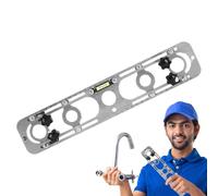 Dispositivo De Alineación Metálico Para Tuberías De Agua Caliente | Herramienta De Nivelación Para Grifería | Soporte Ajustable De Reparación De Acero Inoxidable Para Cocina Taller Y Baño