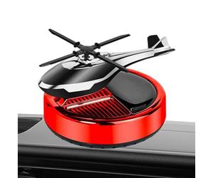 Dispositivo de aromaterapia giratorio solar automotriz con fragancia e integración profesional de moléculas de desodorante (rojo)