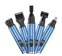 Dispositivo de aseo eléctrico 5 en 1, afeitadoras de barba, afeitadora de nariz y pelo, herramienta de afeitado recargable, regalo para personas ocupadas