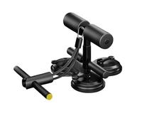 Dispositivo de asistencia for abdominales con ventosa, trabaja el abdomen, los brazos, los muslos y las piernas, barra de abdominales con ventosa for adelgazar y ponerse en forma.(Black)