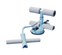 Dispositivo de asistencia para sentarse, herramienta de entrenamiento abdominal de altura ajustable de 6 tubos con doble base de succión para un entrenamiento estable para todas las edades (azul)
