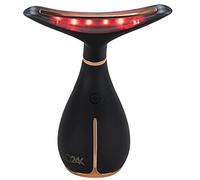 Dispositivo de belleza para el rejuvenecimiento de la piel GLO24K para rostro y cuello. Basado en tecnologías LED, térmicas y de vibración de triple acción.