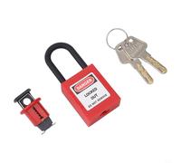 Dispositivo de bloqueo de disyuntor en miniatura rojo negro MCB candado de seguridad para interruptor eléctrico bloqueo apagado con 2 llaves uso industrial