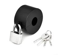 Dispositivo de bloqueo de perilla de puerta de acero inoxidable, cubierta de seguridad para pomos ovalados redondos para rotación, cerradura de manija de puerta portátil para el cuidado de la demencia