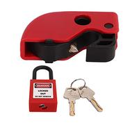 Dispositivo de bloqueo para disyuntores, kit de bloqueo universal para disyuntores, incluye 1 x cerradura de interruptor, 1 x candado y 2 X llave, para