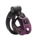 Dispositivo De Castidad Masculino Bicolor, Jaula De Resina Mamba Para Pene Con 4 Anillos, Jaula De Castidad Ligera Para Hombre, Ejercicio De Bondage Para Pene, Juguetes Sexuales Masculinos, Negro, L