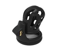 Dispositivo De Castidad Masculino De Resina,Jaula De Plástico Para Pene,Juguetes Bdsm Para Ejercitar El Pene,Juguete Fetiche Para Adultos,Talla S-Corta,Color Negro