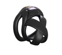 Dispositivo De Castidad Masculino,Jaula Para Pene Con Funda Rosa/Negra,Mini Cerradura Con 4 Anillos Para Pene,Juguete Sexual Fetiche De Bondage Para Adultos,Talla Negra