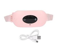Dispositivo de Cinturón de Cintura Eléctrico, Almohadilla de Calefacción Menstrual para Mujeres, Máquina de Cinturón de Masaje de Vibración de Calentamiento Rápido Portátil para Aliviar(Rosa)