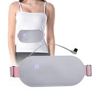 Dispositivo de Cinturón Uterino Cálido para Mujeres, Cinturón de Calentamiento de Calambres Menstruales Cinturón de Cintura de Calentamiento por Infrarrojo Lejano de Grafeno, Almohadilla de(Gris)