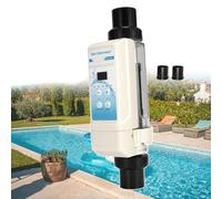 Dispositivo de clorador de sal para piscinas, máquina de cloro de limpieza automática con panel de control LED, apto para piscinas de hasta 50 m³