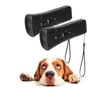Dispositivo de Control antiladridos, disuasor de ladridos y Corrector de Comportamiento para Perros, disuasor ultrasónico antiladridos con 3 Modos y luz LED (2pcs)