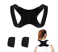 Dispositivo de corrección de espalda, equipado con 1 par de protección de hombros, correas de corrección de postura sentada, aparatos ortopédicos de postura, correas de apoyo de espalda ajustables