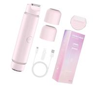 Dispositivo de depilación eficiente para mujer, removedor de vello eléctrico de doble cara, textura ABS, adecuado para uso facial y corporal, removedor de vello portátil