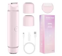 Dispositivo de depilación eficiente para mujer, removedor de vello eléctrico de doble cara, textura ABS, adecuado para uso facial y corporal, removedor de vello portátil