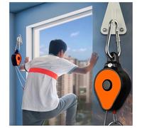 Dispositivo de descenso para escapes de gran altura, cuerda de descenso para escapes de incendios de 2 a 33 pisos, cuerda de seguridad contra incendios para el hogar, kit de escape para edificios -(35