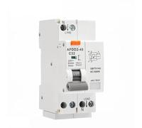 Dispositivo de detección de fallas de arco AFDD2-40 AFCI, unidad de prevención de incendios mediante monitoreo de arco AFDD + RCCB tipo A 2P 40A 30mA 1 Uds.(C Curve,25A 30mA)