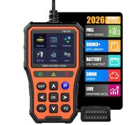 Dispositivo de Diagnóstico OBD2, Diagnosis Coche Multimarca OBD2 Español con Biblioteca DTC y Monitoreo Batería, Diagnóstico Coches Escaner Capacidades OBDII Funciones, 13 Idiomas