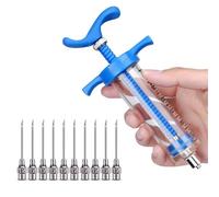 Dispositivo De DosificacióN Continua Jeringa De Vacuna Para Herramienta Veterinaria 10/20/30/50ml Con 10 Agujas Para Granja Ganado Cerdo Oveja Pollo Cabeza Alfiler(20ml with needles,12x15)