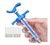 Dispositivo De DosificacióN Continua Jeringa Veterinaria De Plástico Con Aguja Para Alimentación Aves Para Corral 10/30/50ML(20ml blue)