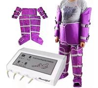 Dispositivo de drenaje linfático de 600 W Piernas PIES Cintura Brazos Dispositivo linfático Masajeador Presoterapia Adelgazamiento corporal, 35 ° C a 80 ° C opcional, 6 modos de masaje Purple