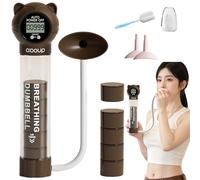 Dispositivo de ejercicio de respiración para pulmones, entrenamiento de mancuernas de resistencia ajustable, portátil para capacidad pulmonar y ejercicio muscular del suelo pélvico