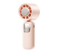 Dispositivo de enfriamiento plegable: ventilador de mano portátil, mini ventilador de viajes | del clima cálido, pantalla LED con 100 niveles de velocidad del viento, ventilador de mano recarga