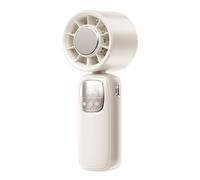 Dispositivo de enfriamiento plegable: ventilador de mano portátil, mini ventilador de viajes | del clima cálido, pantalla LED con 100 niveles de velocidad del viento, ventilador de mano recarga