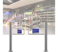Dispositivo de Entrada de Metal con Puerta unidireccional, Puerta batiente automática de Acero Que Solo se Puede Empujar hacia adentro y no hacia afuera, Adecuada para Bares, Tiendas y centr