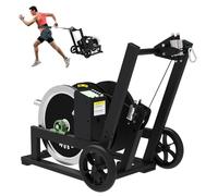 Dispositivo de entrenamiento de resistencia física de 50 m, entrenador de fuerza y acondicionamiento con pantalla LED, correa elástica ajustable, mejora la potencia explosiva y la resistencia