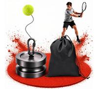 Dispositivo de Entrenamiento de Tenis con Base Metálica de 1,2 kg | Entrenador Tennis con 2 Cuerdas Elásticas, Equipo Deportivo Innovador para Jugar y Entrenar al Aire Libre o en el Jardín