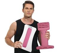 Dispositivo de estiramiento de espalda, masajeador de espalda para cama, silla y coche, soporte lumbar de varios niveles, soporte espinal, alivio del dolor muscular inferior y superior (blanco morado)