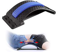 Dispositivo de estiramiento de la espalda, masajeador de espalda para cama y silla y coche,Camilla de apoyo lumbar de varios niveles espinal, alivio del dolor muscular inferior y superior