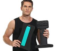 Dispositivo de estiramiento de la espalda, masajeador de galletas de espalda para cama, silla y coche, multinivel de soporte lumbar para espinal, alivio del dolor muscular inferior y superior (color negro menta verde)