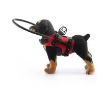 Dispositivo de Guía para Perros Ciegos, Anillo Protector de Parachoques para Perros Ciegos Ajustable, Arnés para Mascotas, Anillo Anticolisión para Perros con Discapacidad (Rojo)