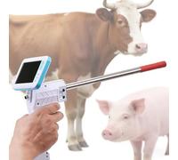 Dispositivo de inseminación artificial con pantalla giratoria HD, kit de cría visual para granja y rancho, cuenta con funciones de foto y video, pistola de IA eficiente para ganado