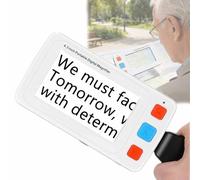 Dispositivo de lectura de ayuda de baja visión, pantalla LCD de 4.3 pulgadas con mango plegable, 17 modos de color, ampliación de texto 4x-32x, 5 niveles de brillo para una mayor visibilidad