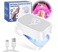 Dispositivo de Limpieza de Hongos en Uñas con números LED, Tratamiento Hongos Uñas Pies, Dispositivo de Terapia Láser Recargable y Portátil para Onicomicosis