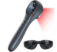 Dispositivo de luz roja para aliviar el dolor corporal, luz infrarroja para articulaciones, músculos y tejidos con pantalla LED, control de temporizador, amenaza de luz roja, 14 x 650 nm + 3 x 808 nm