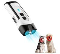 Dispositivo de mano antiladridos para perros, dispositivo ultrasónico antiladridos con LED, potente parada de ladridos con 2 emisores de sonido, recargable antiladridos para perros, dispositivo
