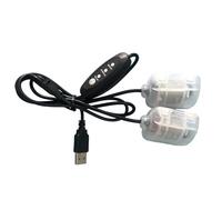 Dispositivo de masaje con regulador de 3 velocidades, motores duales vibratorios USB DC5V, Motor de vibración for cría de ranas, piezas de cinturón con Cable de 1,1 m