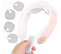 Dispositivo de masaje de vértebras cervicales Keenso, Mini instrumento de fisioterapia de pulso de compresión en caliente de temperatura constante inteligente Masajeador multifunción de cuello y hombr
