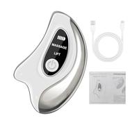 Dispositivo de masaje facial, 11,6 x 7 x 2,7 cm, material ABS, 2 en 1, herramientas faciales Gua Sha para apretar la piel, levantamiento facial, esculpir la mandíbula, rutina de belleza
