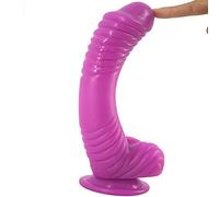 Dispositivo de masturbación femenina-simulador de color adulto dispositivo de masturbación, enorme grande super grueso Super largo falso anal plug,Purple