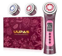 Dispositivo de Micro-Corriente Fotónica Inteligente - UUPAS Dispositivo de Terapia de luz LED Rojo Azul para la Cara - Máquina Facial de Radiofrecuencia y Microcorriente EMS - Tensor de Piel, Lifting