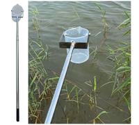 Dispositivo de muestreo de agua con poste telescópico y vaso de precipitados para pruebas y recolección ambientales